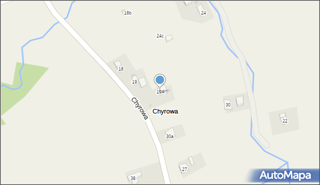 Chyrowa, Chyrowa, 19A, mapa Chyrowa