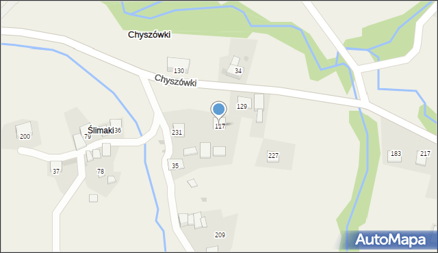 Chyszówki, Chyszówki, 117, mapa Chyszówki