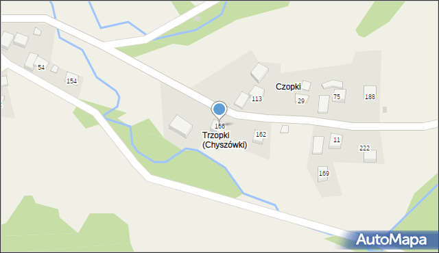 Chyszówki, Chyszówki, 166, mapa Chyszówki