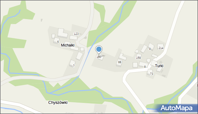 Chyszówki, Chyszówki, 180, mapa Chyszówki