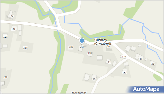 Chyszówki, Chyszówki, 217, mapa Chyszówki