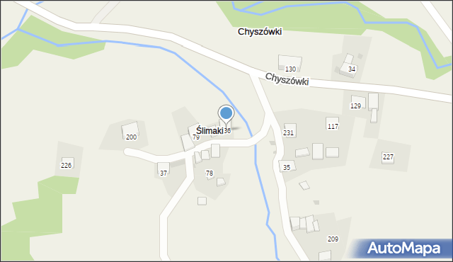 Chyszówki, Chyszówki, 36, mapa Chyszówki