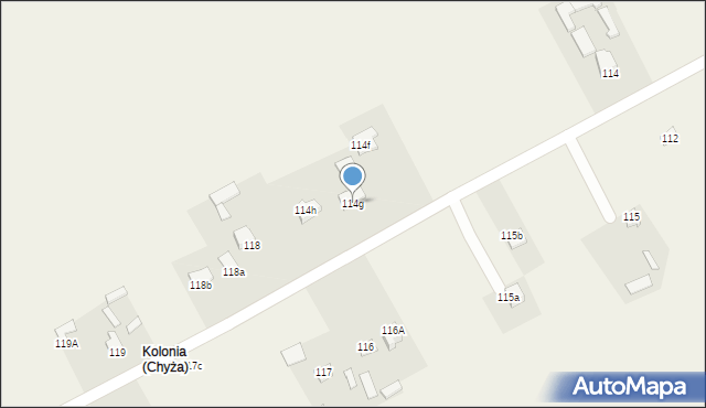 Chyża, Chyża, 114g, mapa Chyża