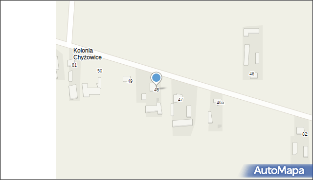 Chyżowice, Chyżowice, 48, mapa Chyżowice