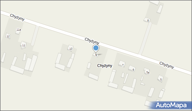 Chyżyny, Chyżyny, 9, mapa Chyżyny