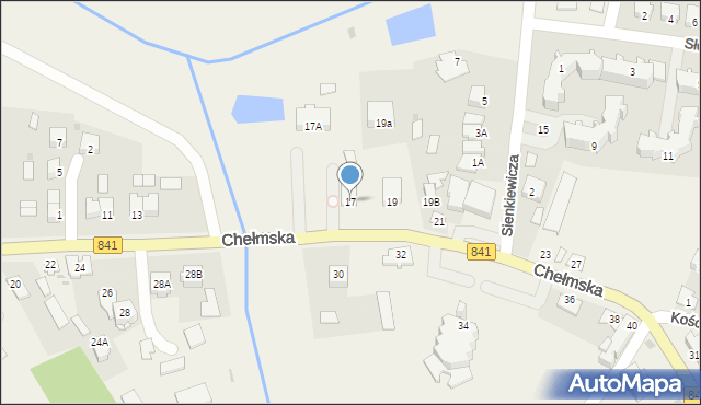 Cyców, Chełmska, 17, mapa Cyców