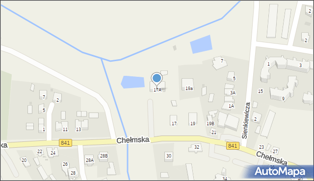 Cyców, Chełmska, 17A, mapa Cyców