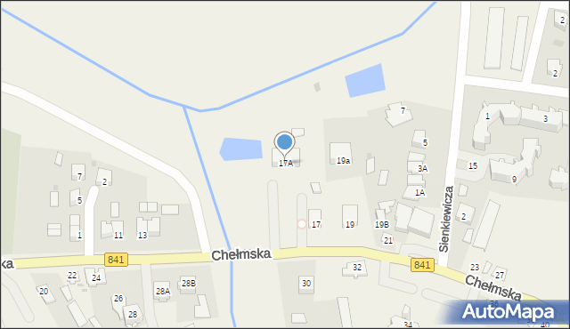 Cyców, Chełmska, 17A, mapa Cyców