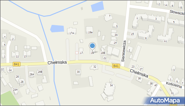 Cyców, Chełmska, 19, mapa Cyców