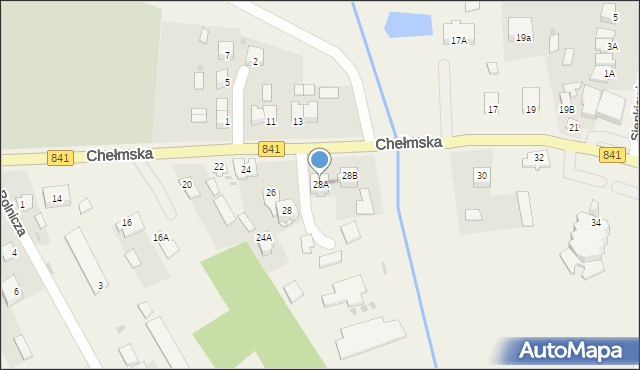 Cyców, Chełmska, 28A, mapa Cyców