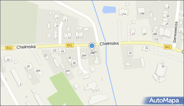 Cyców, Chełmska, 28B, mapa Cyców