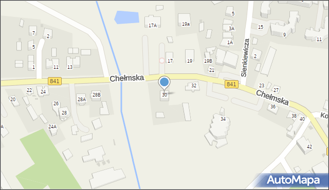 Cyców, Chełmska, 30, mapa Cyców