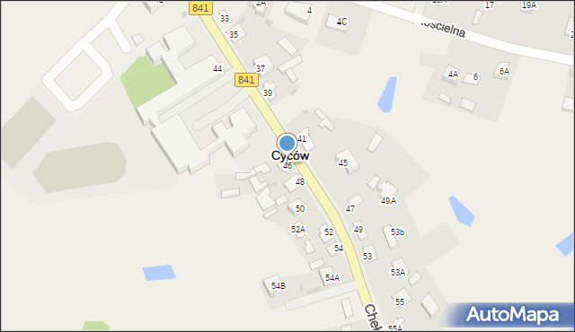 Cyców, Chełmska, 46, mapa Cyców