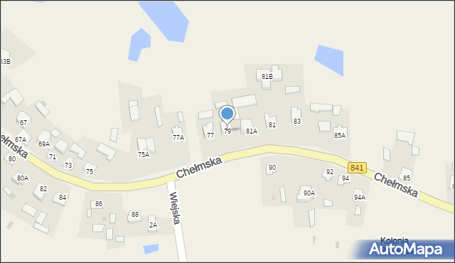 Cyców, Chełmska, 79, mapa Cyców