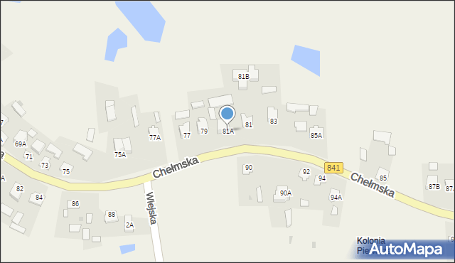 Cyców, Chełmska, 81A, mapa Cyców