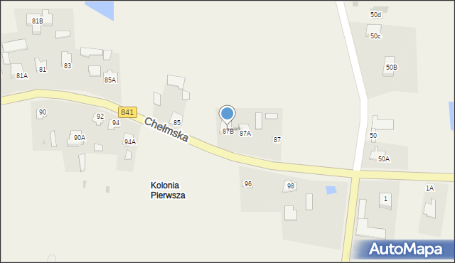 Cyców, Chełmska, 87B, mapa Cyców