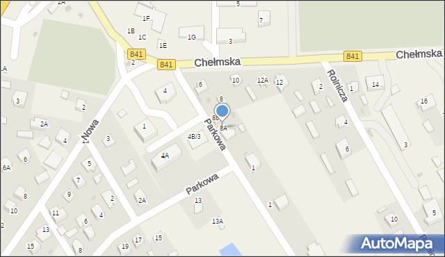 Cyców, Chełmska, 8A, mapa Cyców