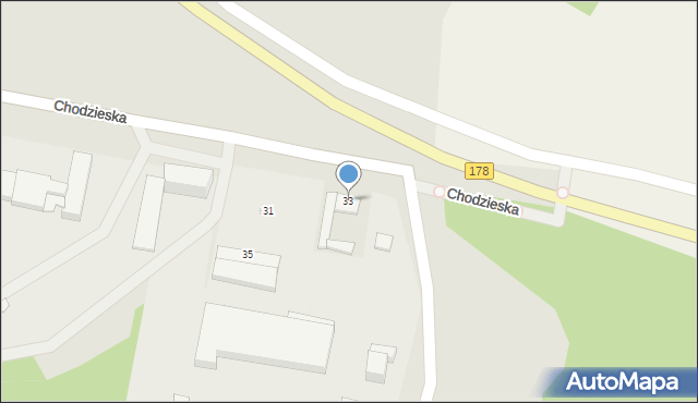 Czarnków, Chodzieska, 33, mapa Czarnków