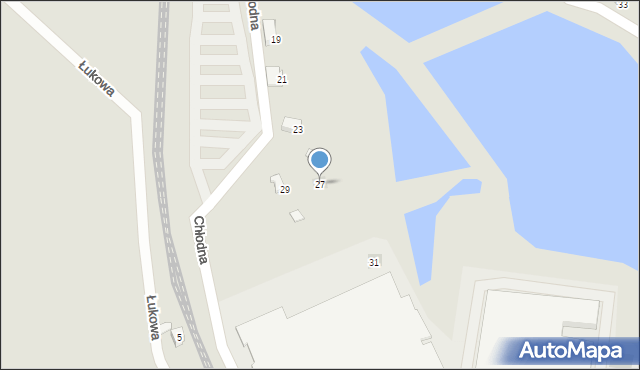 Czechowice-Dziedzice, Chłodna, 27, mapa Czechowic-Dziedzic