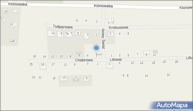 Czerlejno, Chabrowa, 2, mapa Czerlejno