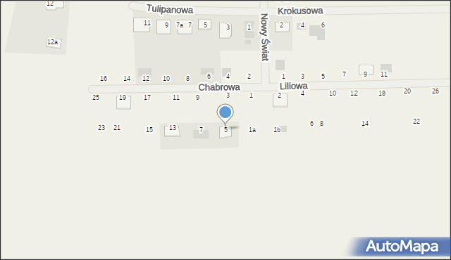 Czerlejno, Chabrowa, 5, mapa Czerlejno