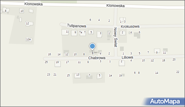 Czerlejno, Chabrowa, 6, mapa Czerlejno