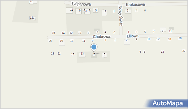 Czerlejno, Chabrowa, 7, mapa Czerlejno