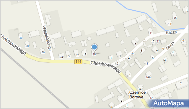 Czernice Borowe, Chełchowskiego Stanisława, 16, mapa Czernice Borowe