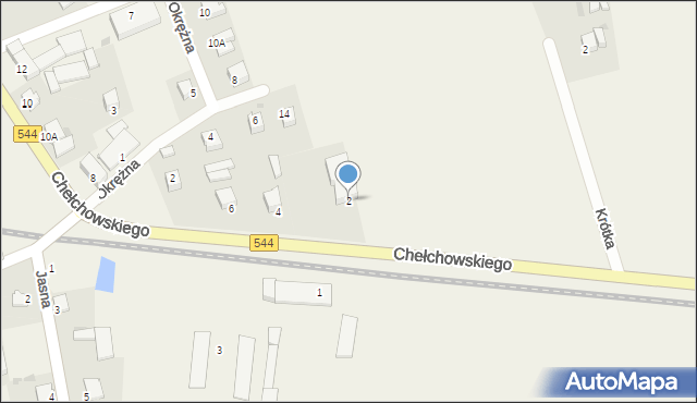 Czernice Borowe, Chełchowskiego Stanisława, 2, mapa Czernice Borowe