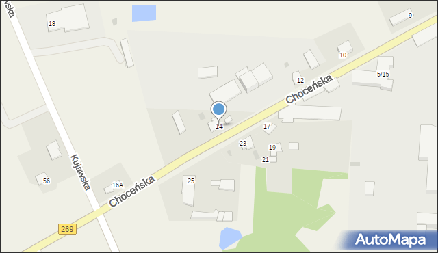 Czerniewice, Choceńska, 14, mapa Czerniewice