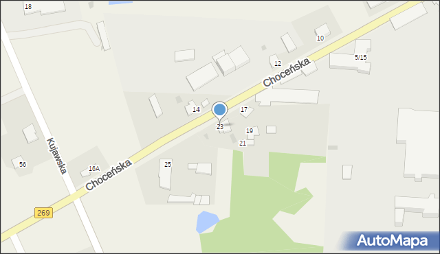 Czerniewice, Choceńska, 23, mapa Czerniewice