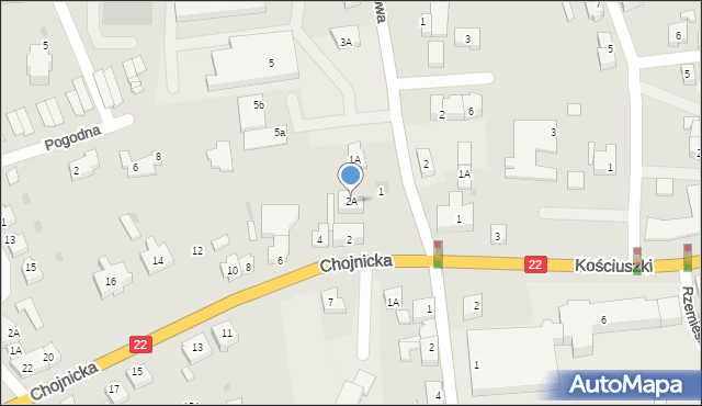 Czersk, Chojnicka, 2A, mapa Czersk