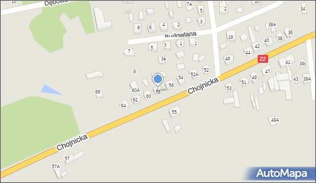 Czersk, Chojnicka, 58, mapa Czersk