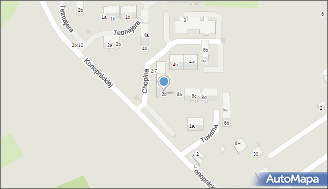 Czerwionka-Leszczyny, Chopina Fryderyka, 2b, mapa Czerwionka-Leszczyny