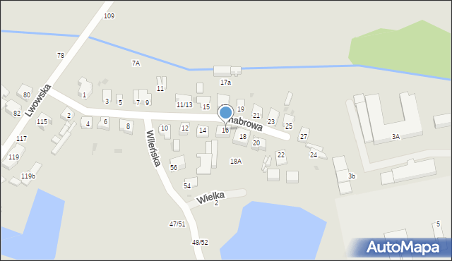 Częstochowa, Chabrowa, 16, mapa Częstochowy