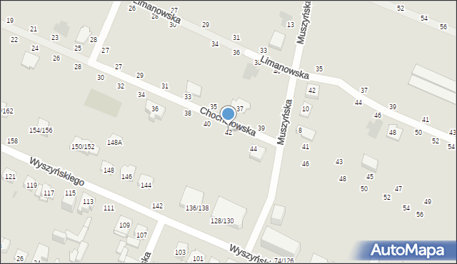 Częstochowa, Chochołowska, 42, mapa Częstochowy