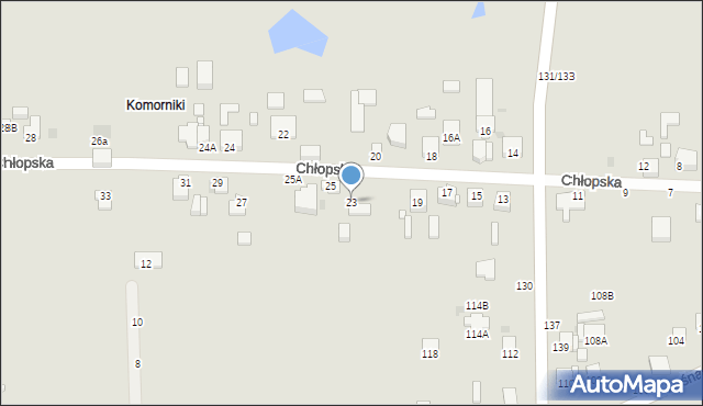 Częstochowa, Chłopska, 23, mapa Częstochowy