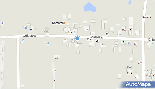 Częstochowa, Chłopska, 27, mapa Częstochowy