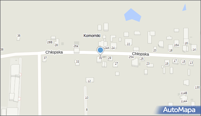 Częstochowa, Chłopska, 31, mapa Częstochowy