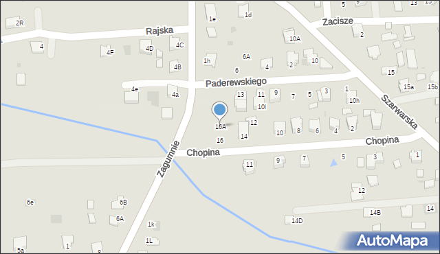 Dąbrowa Tarnowska, Chopina Fryderyka, 16A, mapa Dąbrowa Tarnowska