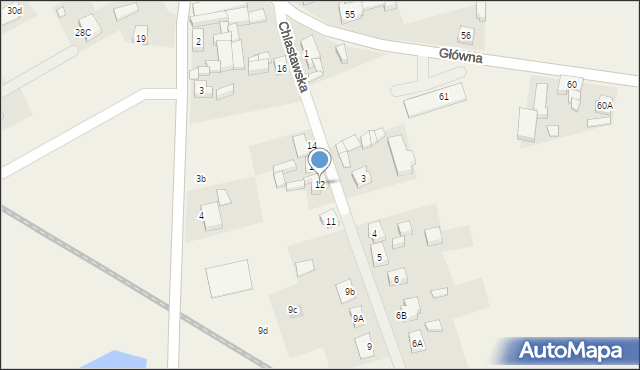 Dąbrówka Wielkopolska, Chlastawska, 12, mapa Dąbrówka Wielkopolska