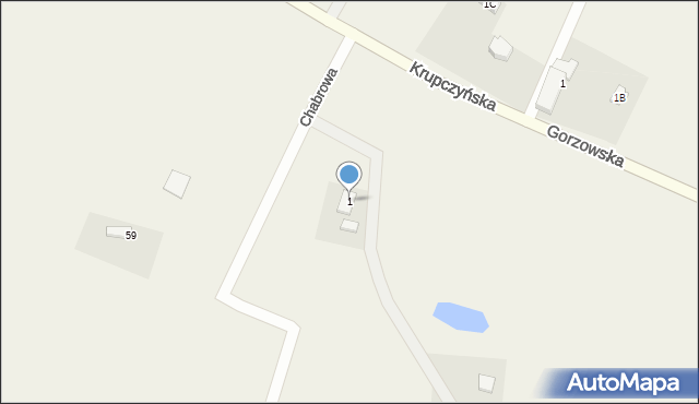Deszczno, Chabrowa, 1, mapa Deszczno