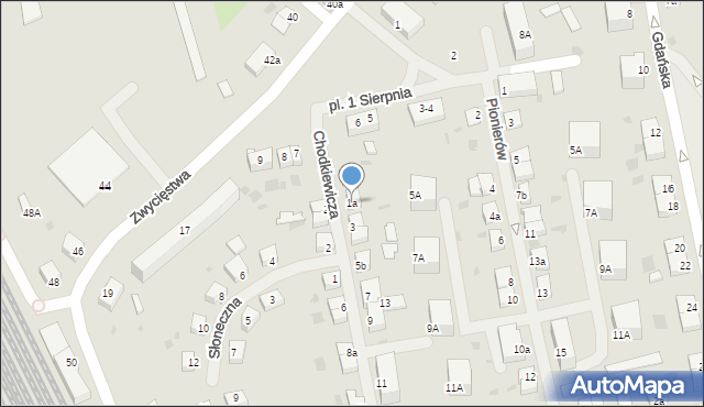 Dobre Miasto, Chodkiewicza, 1a, mapa Dobre Miasto