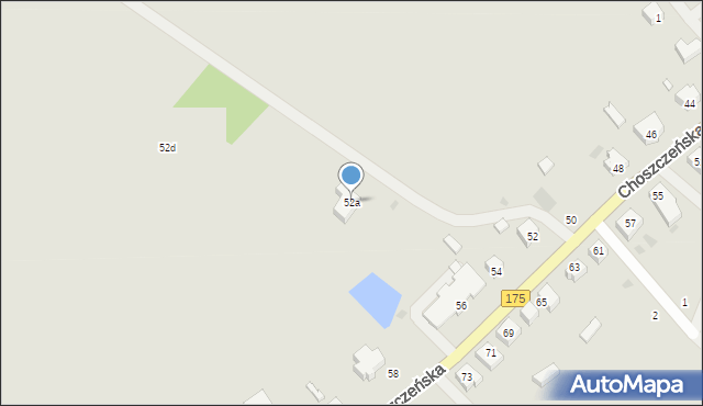 Drawno, Choszczeńska, 52a, mapa Drawno