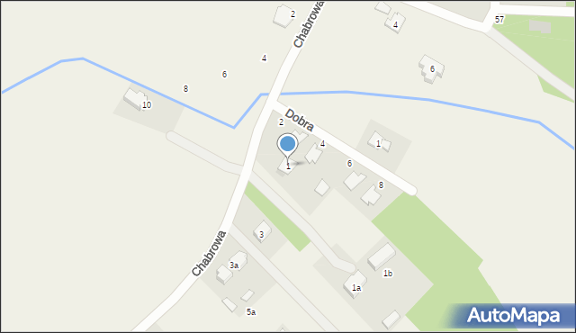 Drogoszewo, Chabrowa, 1, mapa Drogoszewo