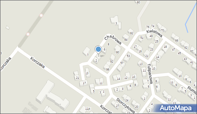 Dzierżoniów, Chabrowa, 4, mapa Dzierżoniów