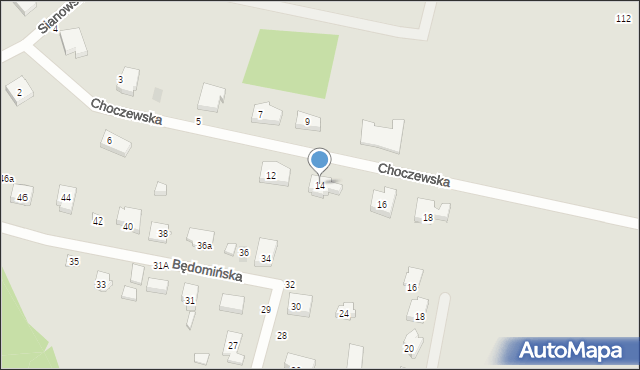 Gdańsk, Choczewska, 14, mapa Gdańska