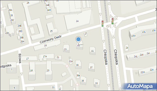 Gdańsk, Chłopska, 43, mapa Gdańska