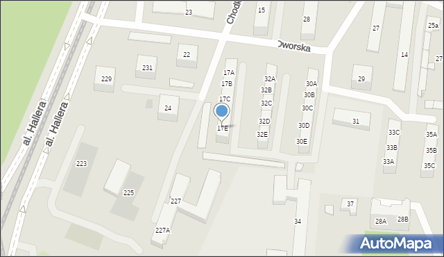 Gdańsk, Chodkiewicza Jana Karola, hetm., 17E, mapa Gdańska