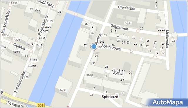 Gdańsk, Chmielna, 23, mapa Gdańska